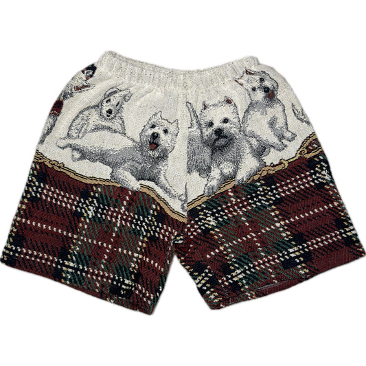 Puppy Plaid Tapestry Shorts