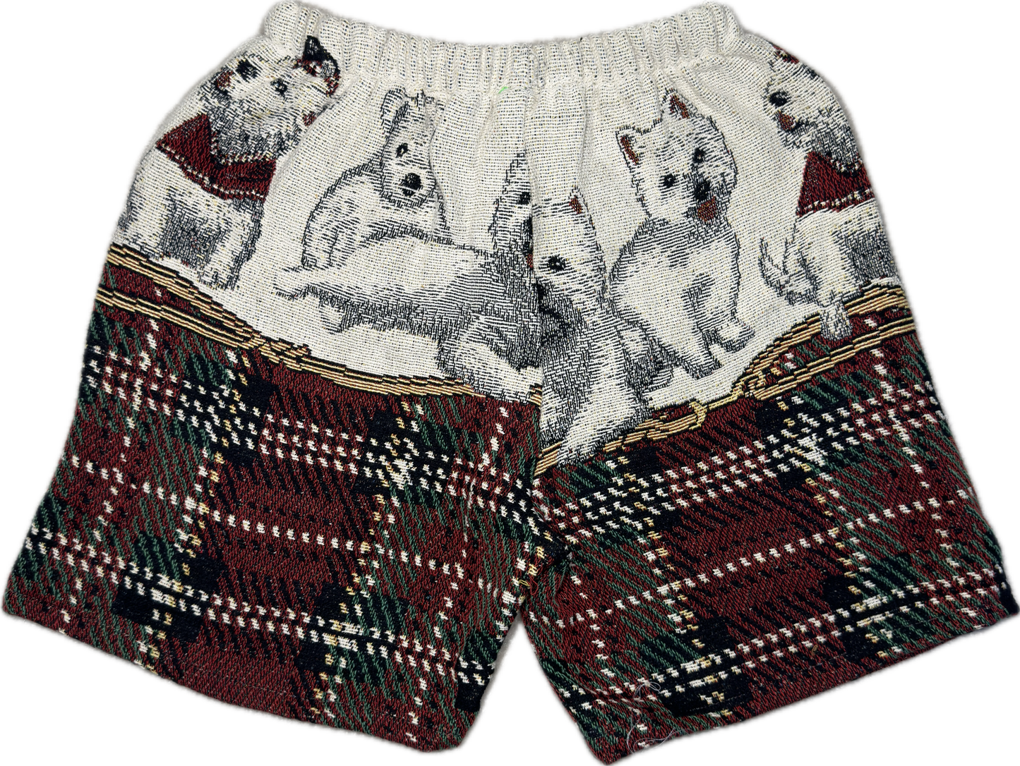 Puppy Plaid Tapestry Shorts