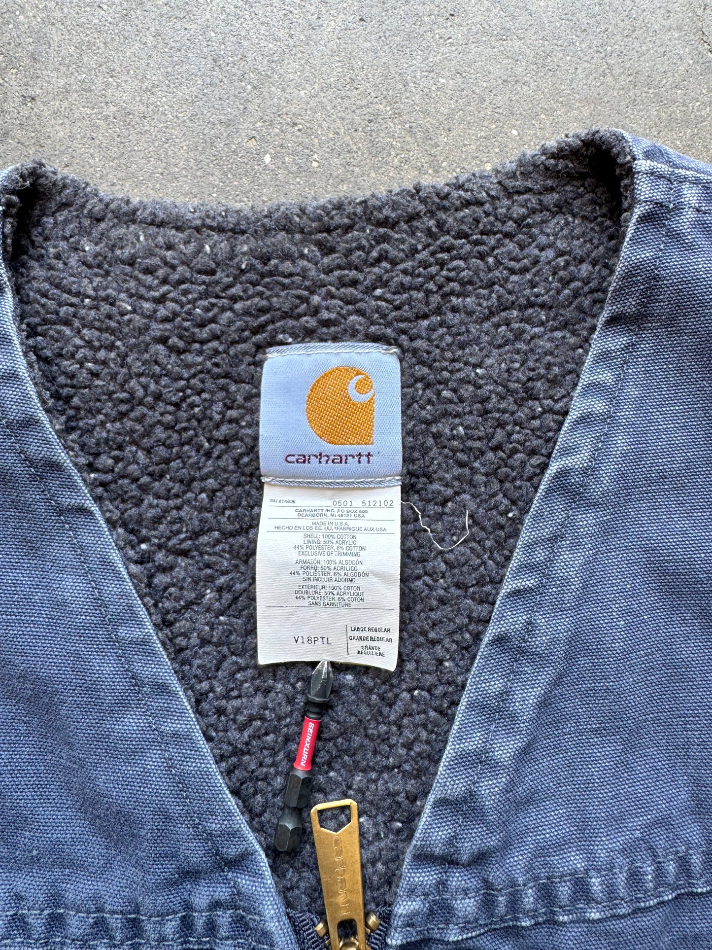 Vintage Carhartt Sherpa Lined Work Vest