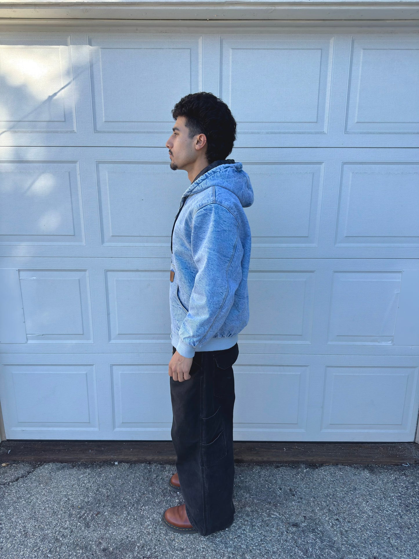 Washed Denim Hoodie