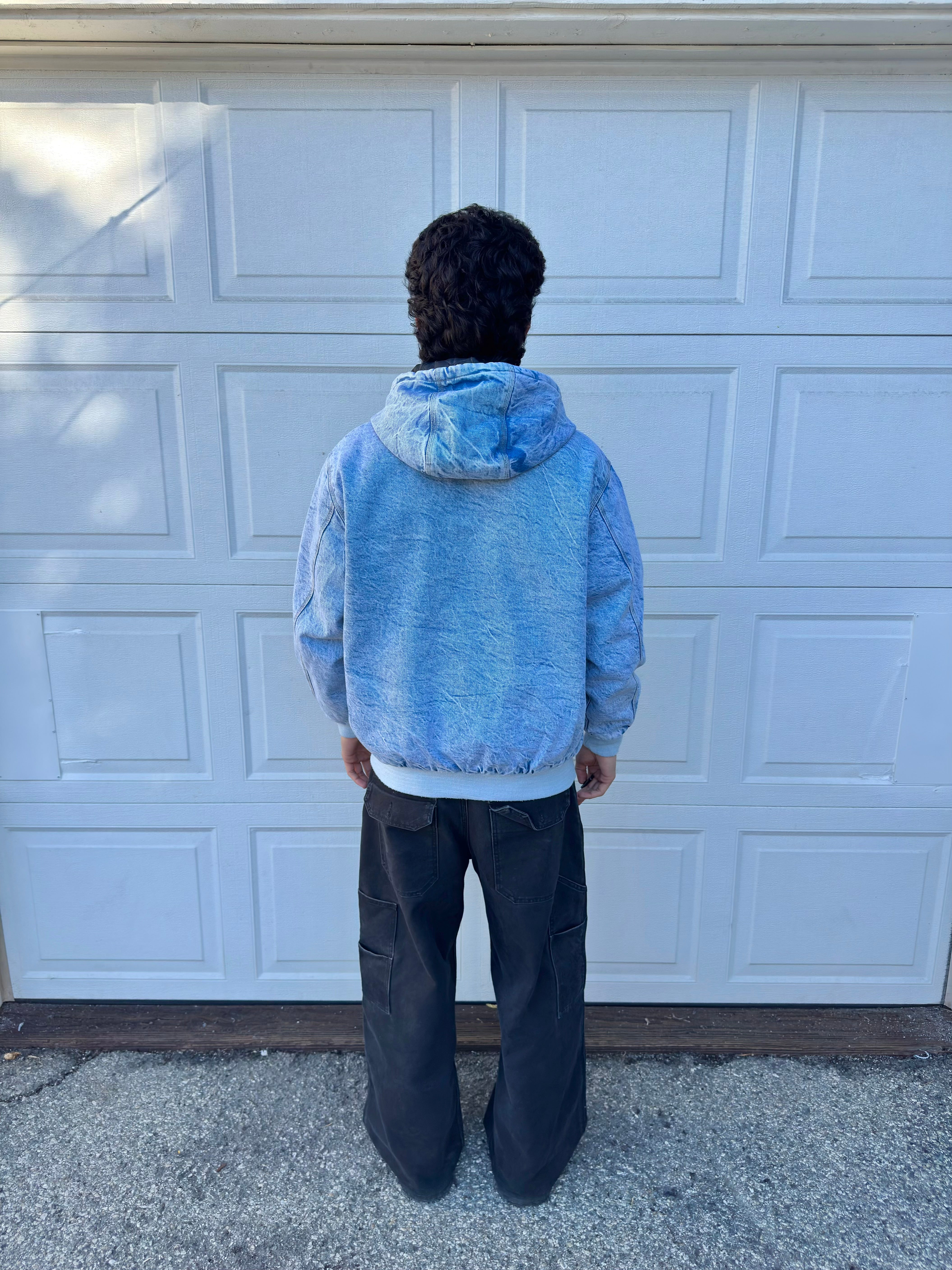 Washed Denim Hoodie – 323 Thrift