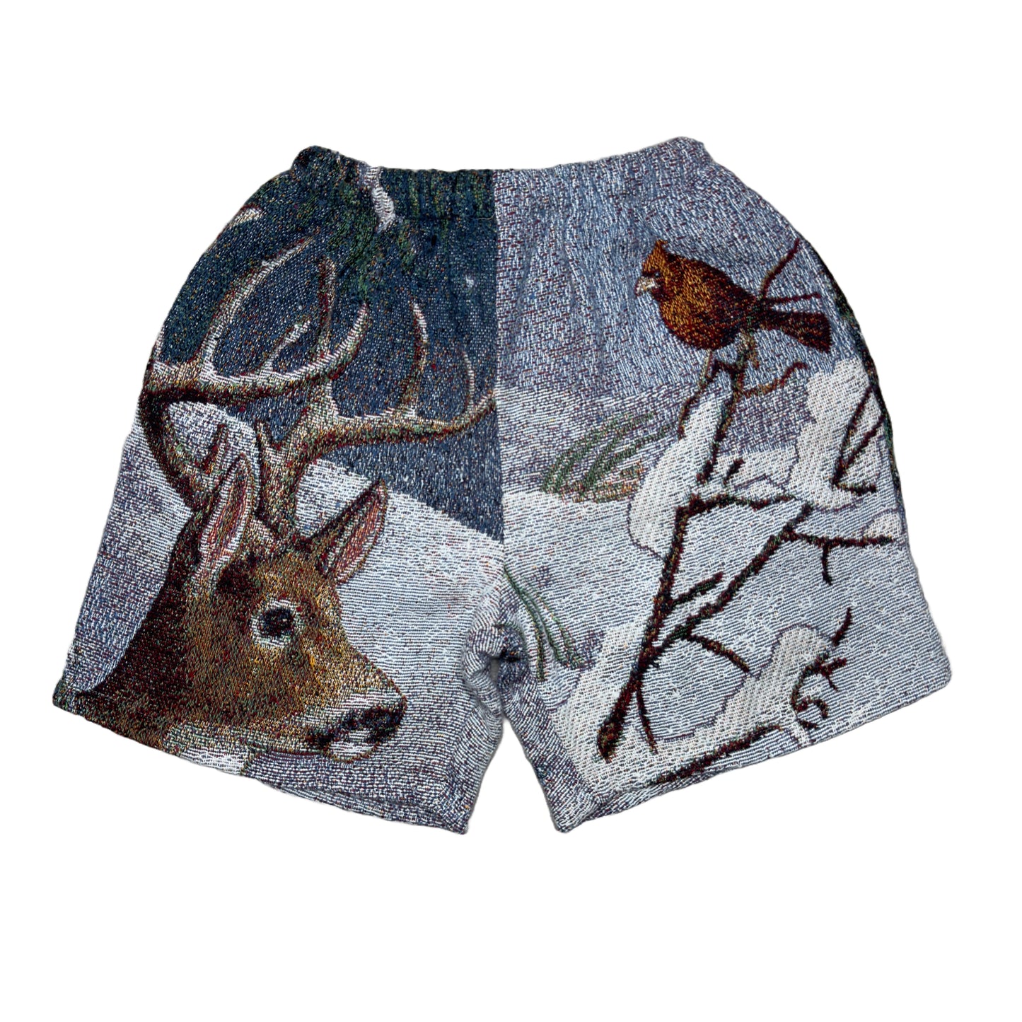 Winter Deer Bird Tapestry Shorts